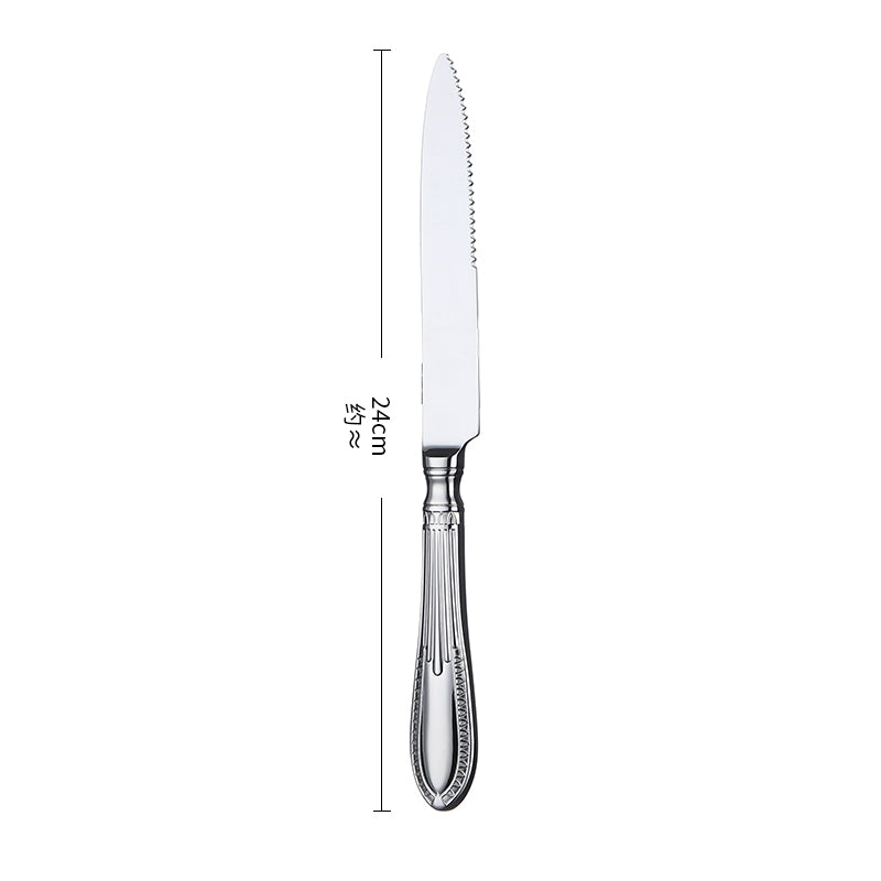 Luxury Wedding 18/0 Stainless Steel Flatware Set Custom Logo Engraving Available Elegant Silverware Collection