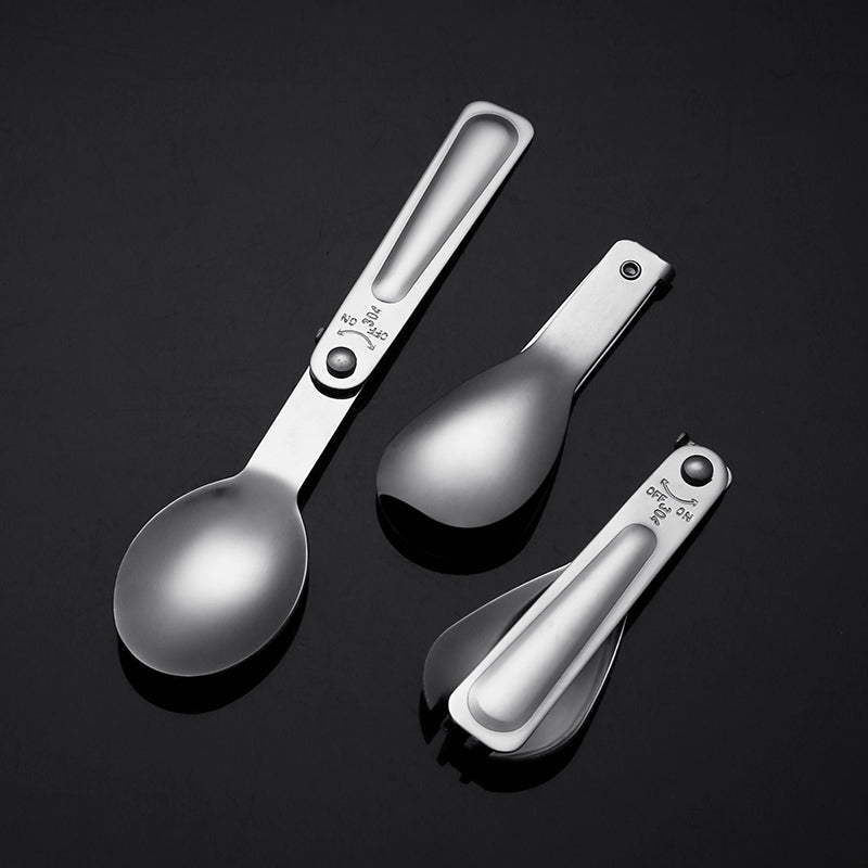Foldable Fork and Spoon Set, Portable Folding Spoon and Fork Set Storage Cases for Travel Camping Outdoors Picnic