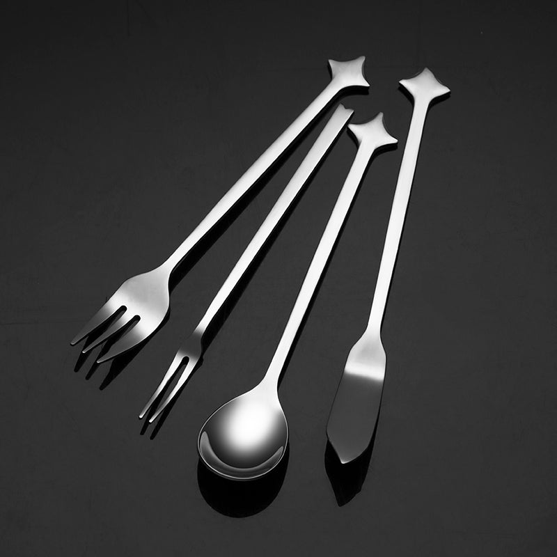 Buyerstar Bulk Silverware Star Flatware Set Metal Stainless Steel
