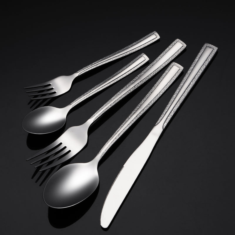 Buyer Star Durable 5pcs Stainless Steel Utensil Set for Wedding Receptions
