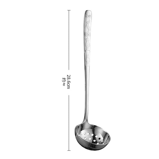 Soup Spoon Slotted Serving Spoon Stainless Steel Colander Spoon for Buffet, Dinner, Restaurants, Kitchen