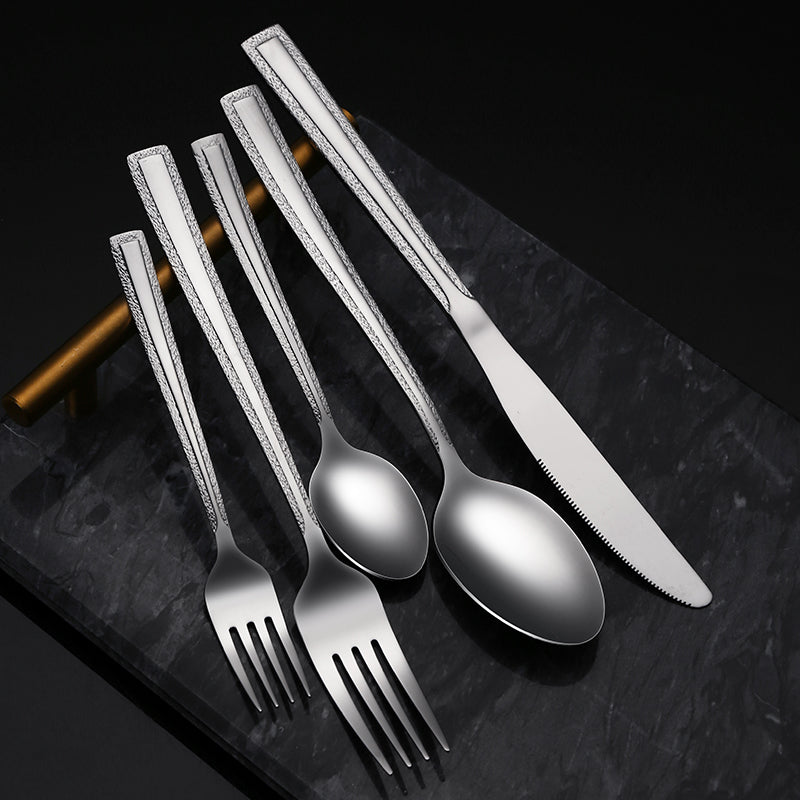 Buyer Star Durable 5pcs Stainless Steel Utensil Set for Wedding Receptions