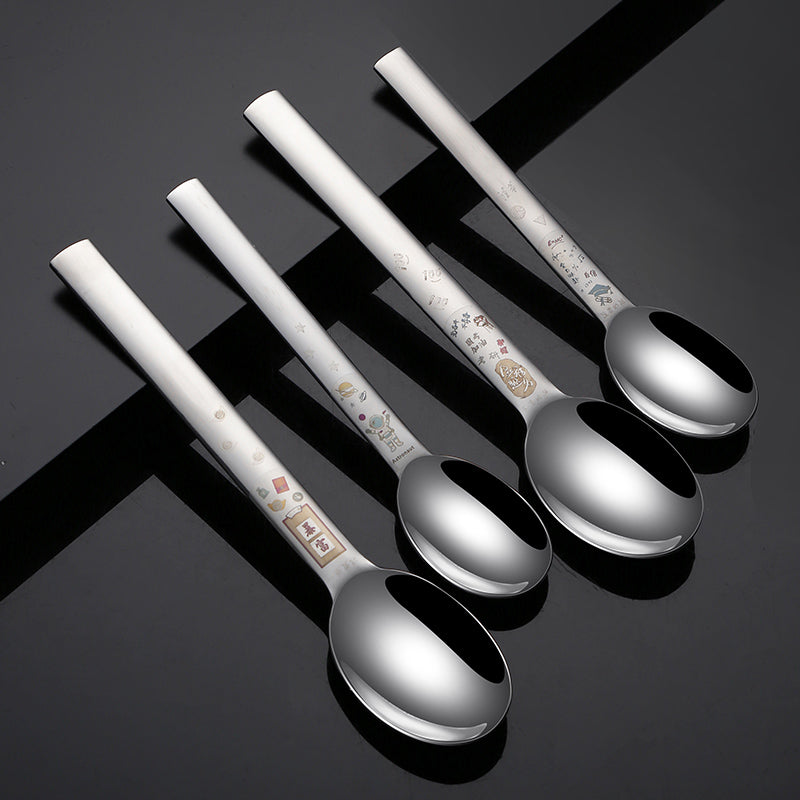 Dinner Spoons Household 304 Stainless Steel Soup Spoon Thickening Spoon Creative Rice Spoon Spoon﻿ Large Tablespoons