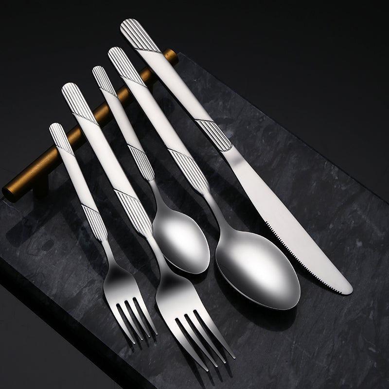 Buyer Star Stainless Steel Cutlery Set - Perfect for Restaurant Service