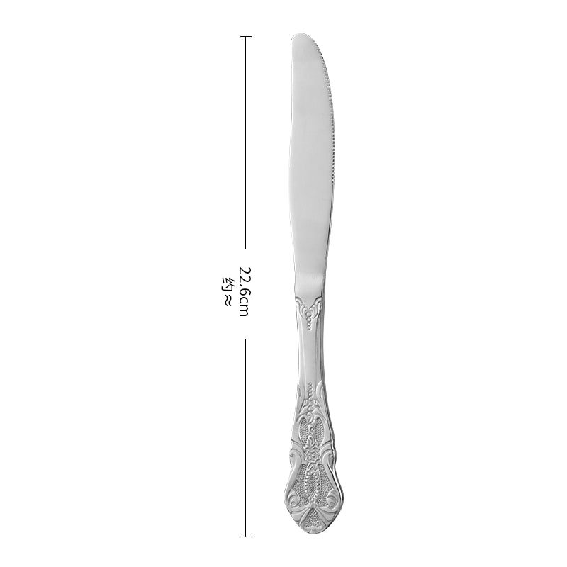 Crown Tableware Set OEM Custom Logo Stainless Steel Flatware Set Wholesale Restaurant Silverware
