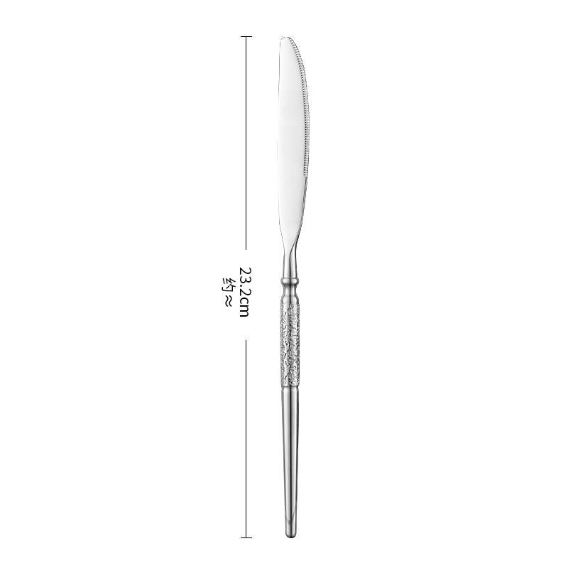 Silver Mirror Polished Stainless Steel Flatware Set Elegant Dining Cutlery
