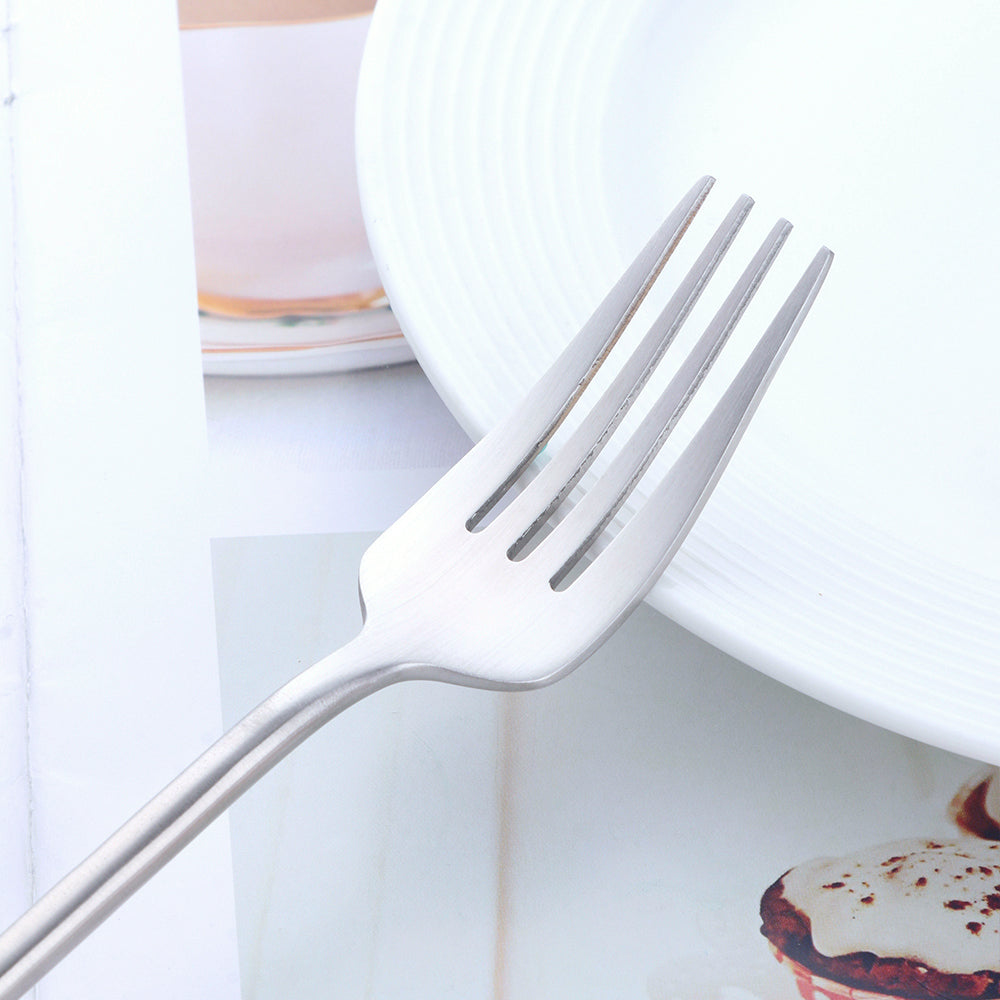 Restaurant Silver Flatware Set Dinner Spoons Forks and Knife Stainless Steel Cutlery 5 Set/Sets(Min. Order)