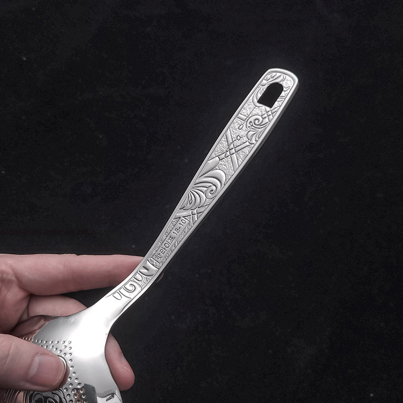 Buyer Star Flower Soup Spoon 18/10 Stainless Steel, Bouillon Spoon, Dishwasher Safe, Fine Mirror Polished