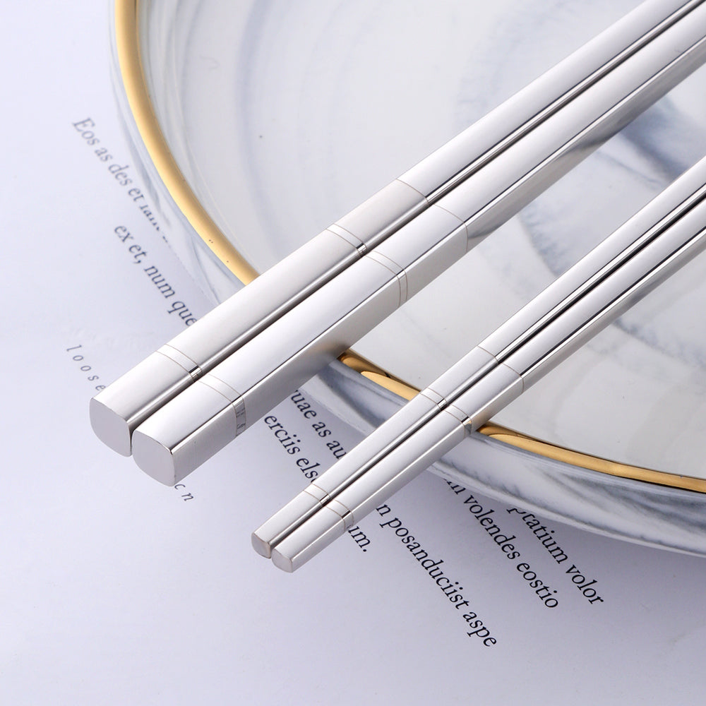 18/10 Stainless steel flatware gift Chinese titanium Chopsticks set 10 Set/Sets(Min. Order)
