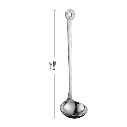 Newness Soup Ladle Hot Pot Spoon Resilient 304 Stainless Steel Soup Spoon Cooking Spoon for Kitchen