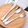Stainless Steel 18/10 Tableware Color plated White Handle Kids Children Cutlery Set