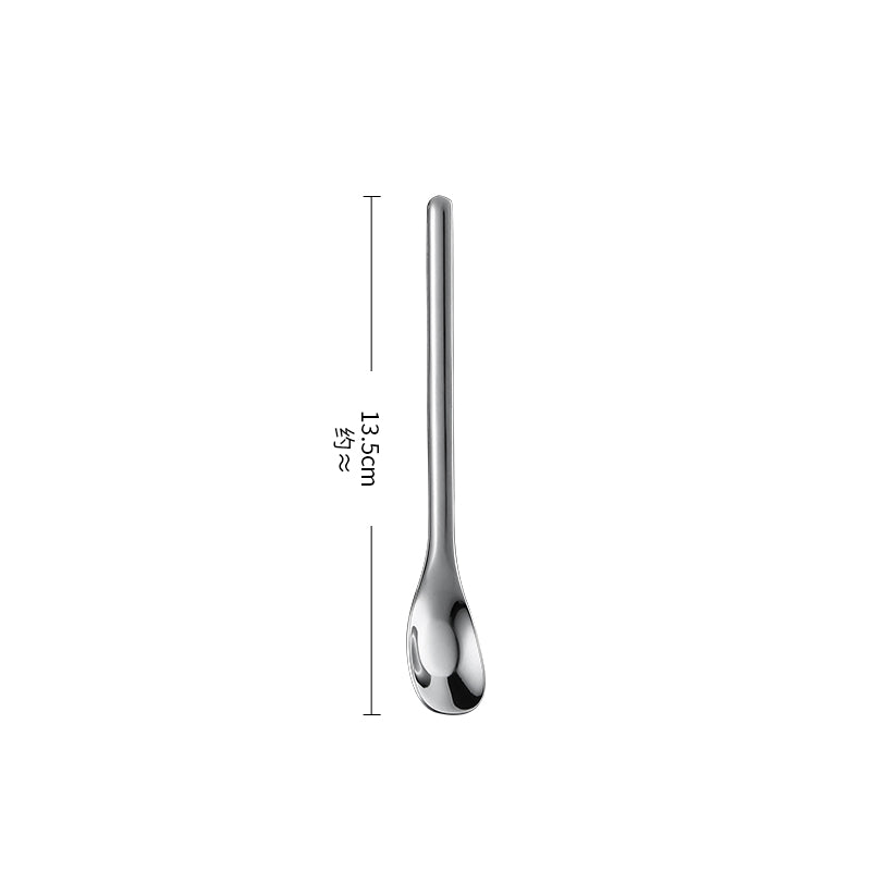 Soup Spoons Stainless Steel Table Spoon Heavy Duty Asian Soup Spoon Short Handle Ramen Spoons for Soup Rice Tea Milk