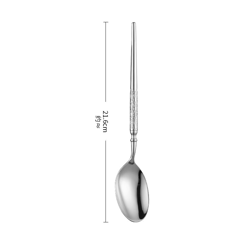 Silver Mirror Polished Stainless Steel Flatware Set Elegant Dining Cutlery