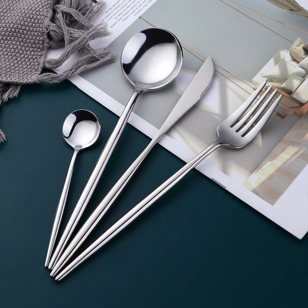 Buyer Star Hot Sale Mirror Polish Tableware Set for Wedding Party with Elegant Packing