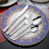 Wholesale High Quality Hand Forged Flatware Gold Stainless Steel Cutlery Set for Wedding