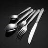 Knife Fork Spoon Silverware Hammer Handle Flatware Sets Wedding Stainless Steel Hammered Cutlery Set of 5 pcs