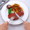 Nordic commercial stainless steel cutlery flatware matte gold colored silverware spoon fork set dinner knife