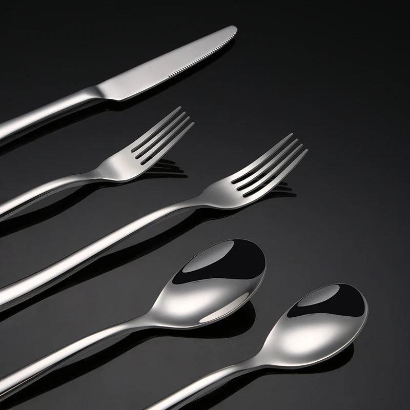 Buyer Star Stainless Steel Spoons Fork and Knife Set Hotel Restaurant Cutlery in Flatware Set