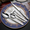 Knife Fork Spoon Silverware Hammer Handle Flatware Sets Wedding Stainless Steel Hammered Cutlery Set of 5 pcs