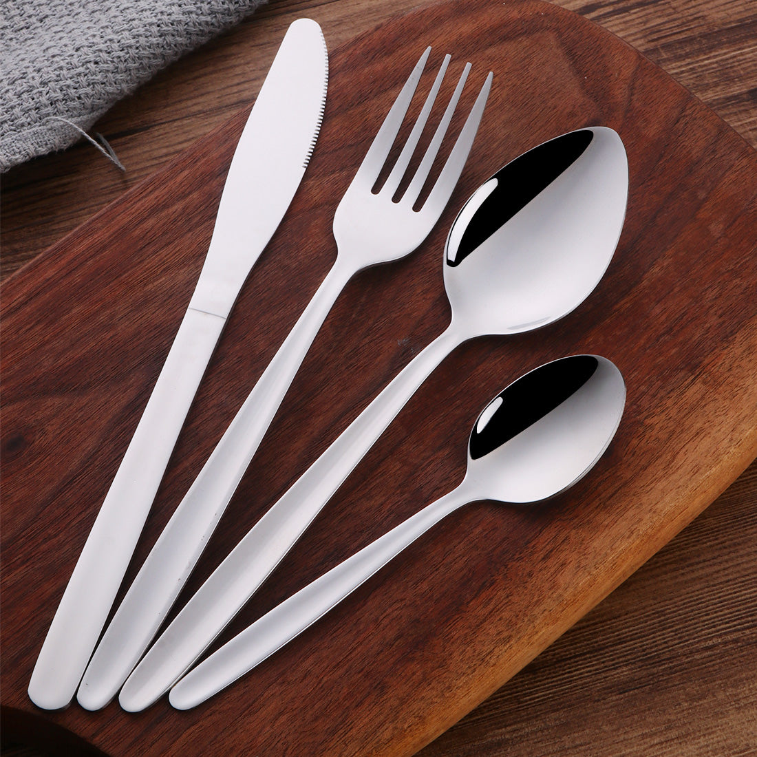 OEM/ODM Stainless Steel Travel Camping Cutlery Set Portable Silverware Set