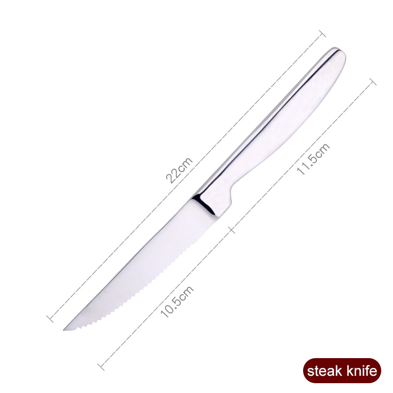 Luxury Knife Mirror Polish Stainless Steel Cutlery for Restaurant Wedding Western Tableware