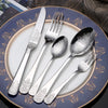 2024 unique slim handle stainless steel bulk gold cutlery flatware set