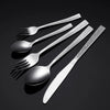 5pcs Stocked Quick Shipping Silver Western Stainless Steel Cutlery Set for Hotel Wedding Party Restaurant