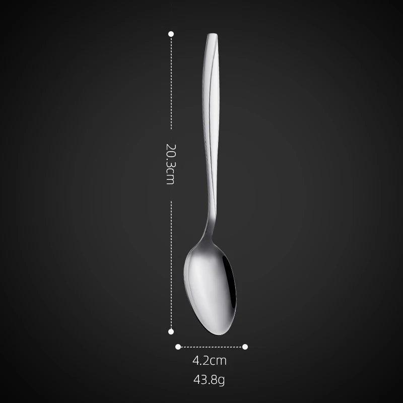 French Moonlight Wedding Cutlery Gold Silverware Elegant Flatware Set