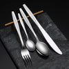 French Moonlight Wedding Cutlery Gold Silverware Elegant Flatware Set