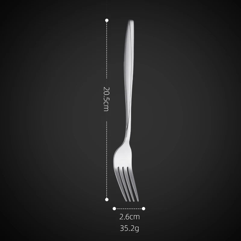 French Moonlight Wedding Cutlery Gold Silverware Elegant Flatware Set