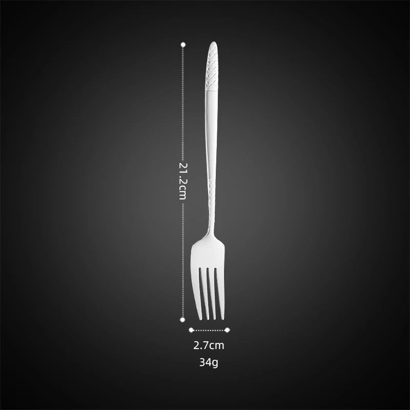Wholesale Price Stainless Steel Wedding Banquet Plated Cutlery Silverware Flatware Spoon And Fork Set