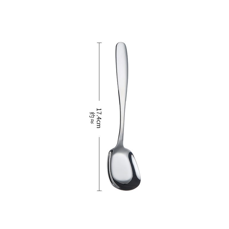 Buyer Star Flat Bottom Serving Spoon 18/8 Stainless Steel Spoon Flat Edge Spoon Cooking Spoon