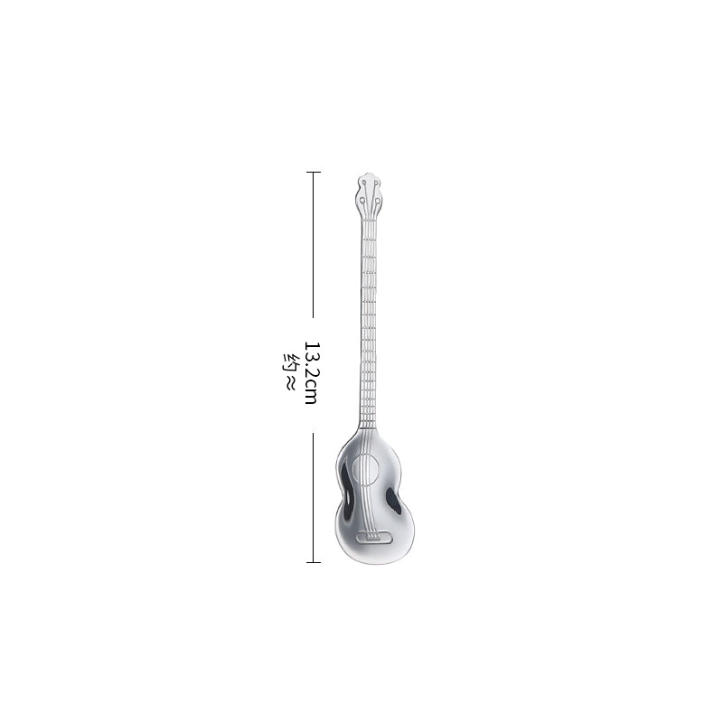 Creative Spoon Guitar Spoons Coffee Teaspoon Musical Tea Spoons, Stainless Steel Cute Teaspoon for Christmas Birthday