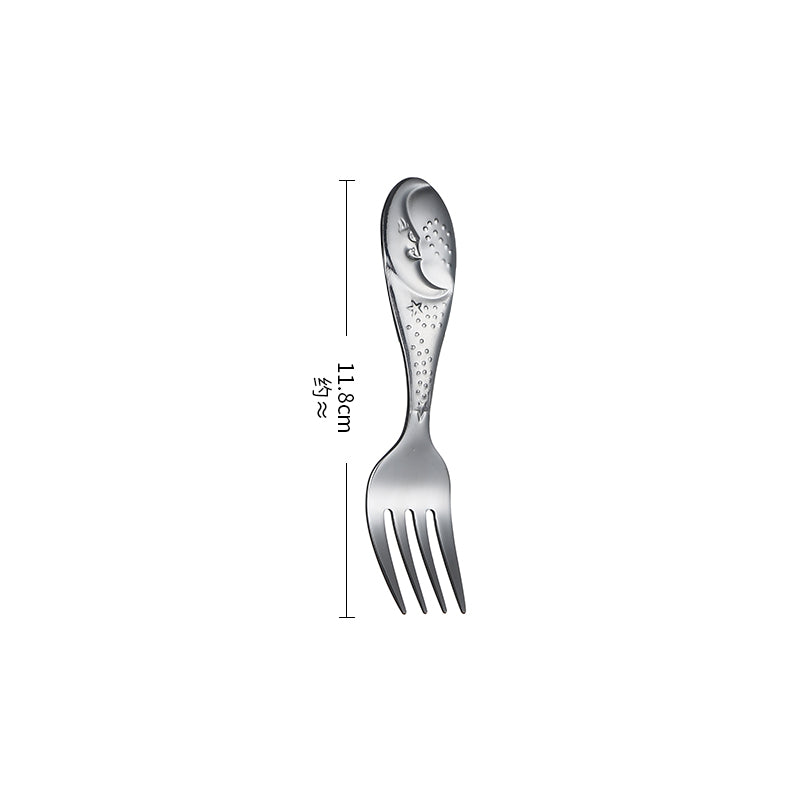 Stylish Handle Stainless Steel Coffee Spoon and Fork Modern Dining Silverware Pack