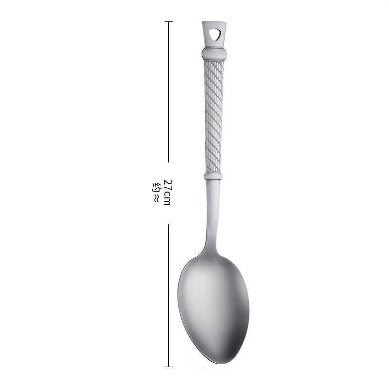Kitchen Utensils Set, Large Cooking Utensils Set 9 Pcs Stainless Steel Spatula Soup Ladle Pasta Server Kitchen Gadgets Utensils Set