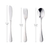 Stainless Steel 18/10 Tableware Color plated White Handle Kids Children Cutlery Set