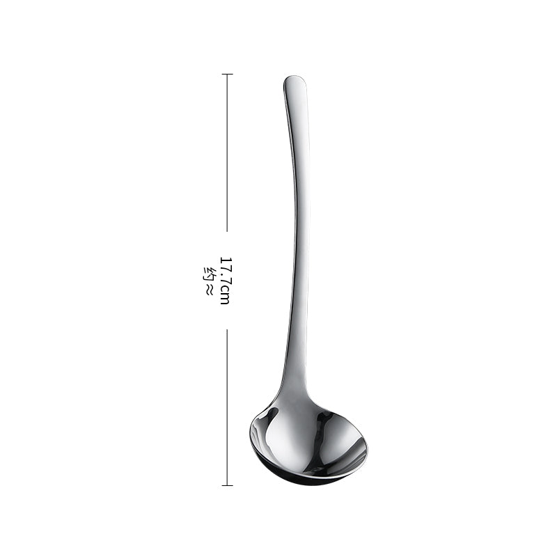 Heavy Duty Stainless Steel Cooking Soup Ladle Spatula Skimmer Stainless Steel Soup Spoon Ergonomic Round Handle, Cooking Spoon for Kitchen