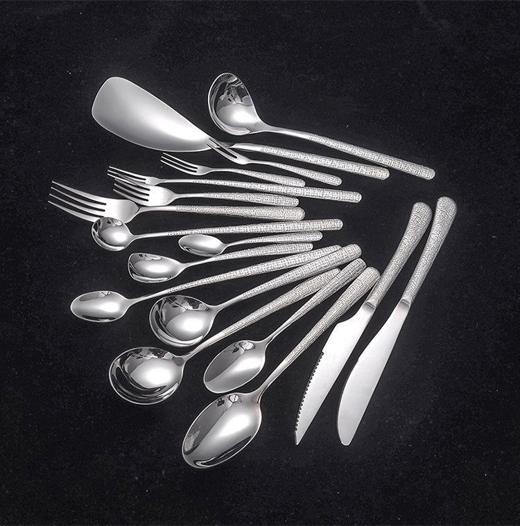 Factory Price Luxury Cutlery Cutlery set Tableware Stainless Steel Restaurants Flatware Sets Customized