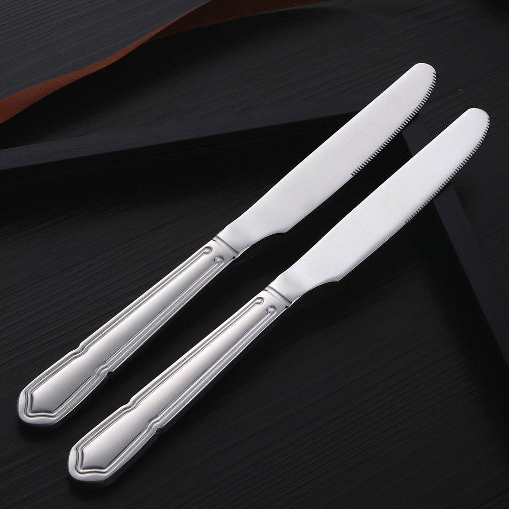 Accept Custom Logo Stainless Steel Cutlery For Restaurant Hotel Banquet Tableware Sets