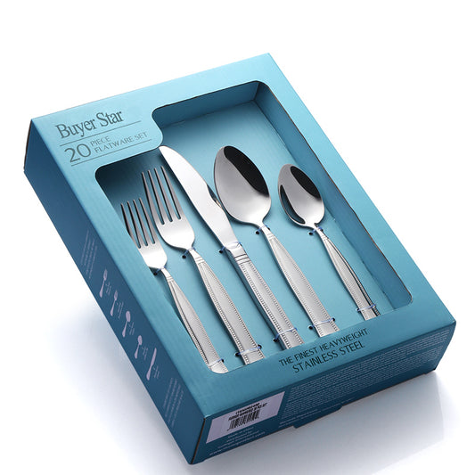 Outlet store  18/10  Stainless Steel cutlery set with box Fork,Spoon,Knife
