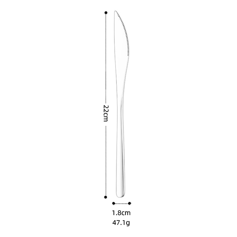 Amazon Hot Sale Silver Cutlery Set Knife Fork and Spoon  with Elegant Packing