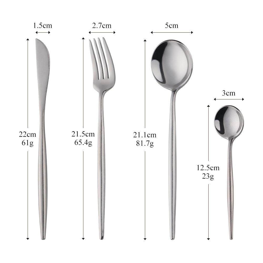 Buyer Star Hot Sale Mirror Polish Tableware Set for Wedding Party with Elegant Packing