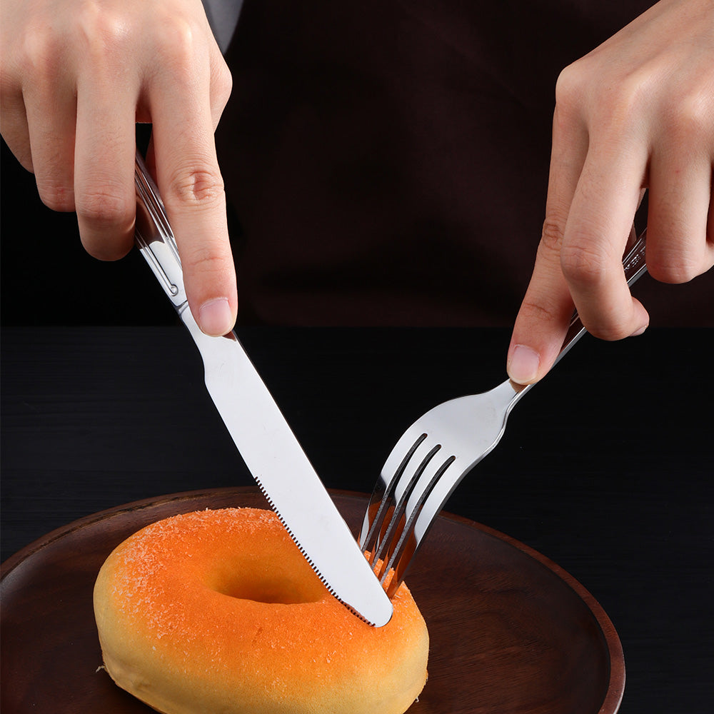 Accept Custom Logo Stainless Steel Cutlery For Restaurant Hotel Banquet Tableware Sets