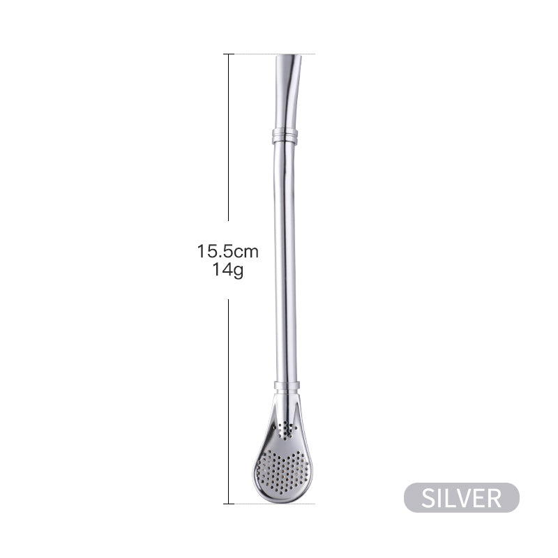 Food Grade Recyclable Metal Stainless Steel 304 Yerba Mate Tea Bombilla Drinking Straw Spoon filter 100 Piece/Pieces(Min. Order)