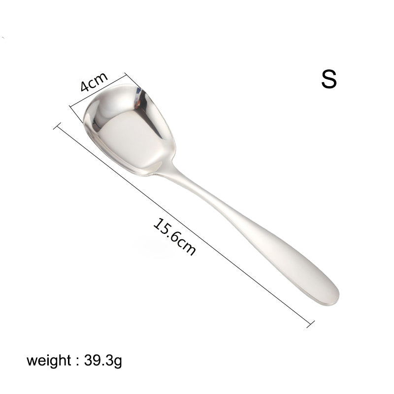 Buyer Star Creative Chinese 304 stainless steel square flat dinner spoon