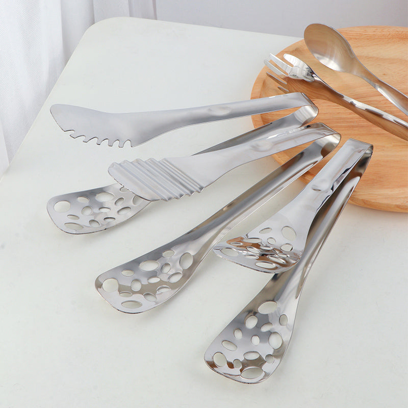 Kitchen Tongs Stainless Steel  Cooking  Food Tongs Toaster Grill BBQ Tong