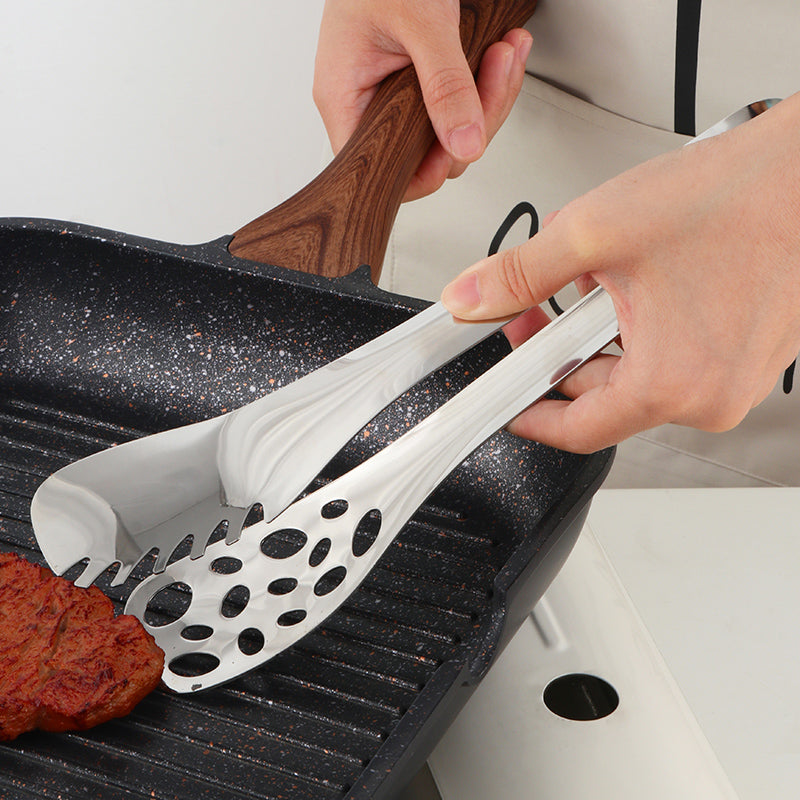 Kitchen Tongs Stainless Steel  Cooking  Food Tongs Toaster Grill BBQ Tong