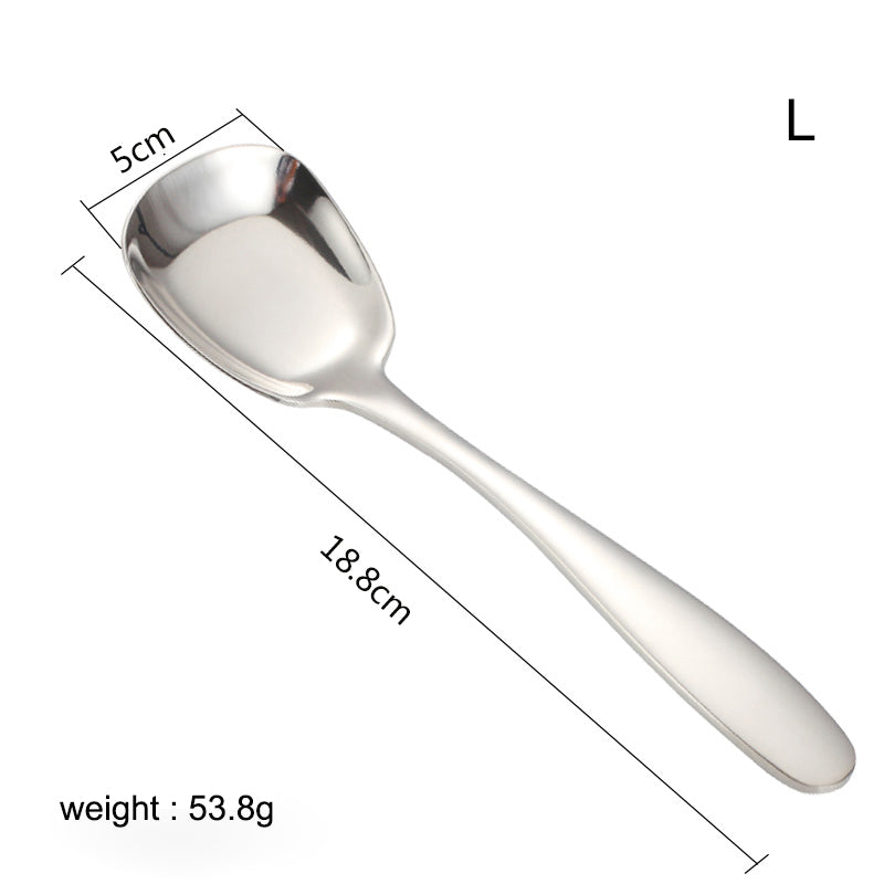 Buyer Star Creative Chinese 304 stainless steel square flat dinner spoon