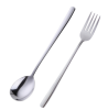 Wholesale Korean Style 410 Stainless Steel Cutlery Set Metal Spoon&Fork Titanium Plating 10 Set/Sets(Min. Order)