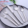 Outlet store  Luxury hotel restaurant new 5 pieces stainless steel cutlery set with box